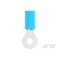 Te Connectivity Ring Terminal, #6 Stud Size, 14 AWG, 300 V, Nylon Insulated, Blue 8-36158-1 - alternate 2